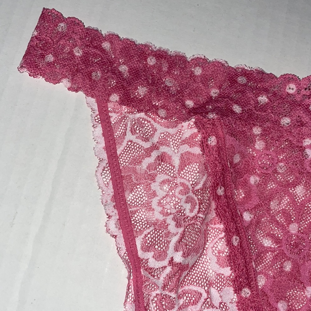 NWT Victoria Secret Panty - Pink & White - Size L - Picture 6 of 10
